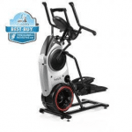 A side view angle of the Bowflex Max Trainer M6 with the best buy badge in the top left corner
